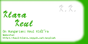 klara keul business card